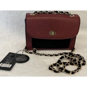 K Carroll Accessories shoulder/Crossbody purse New w Tags RED 649 103 vegan RFID